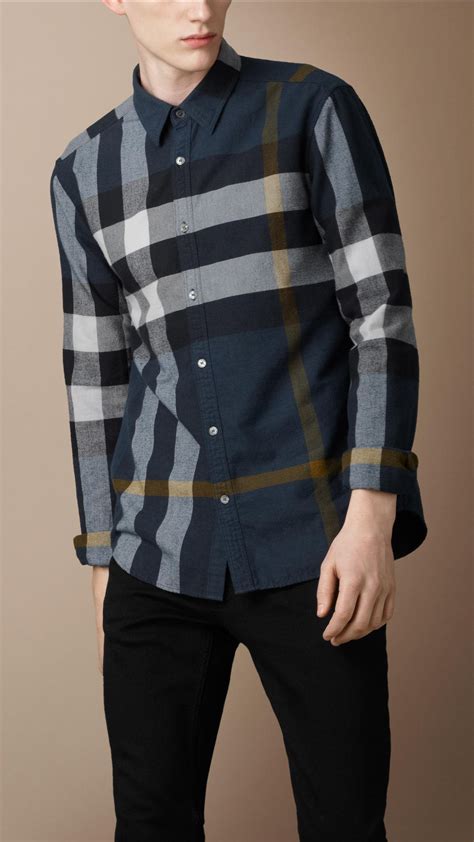 burberry silk shirt mens|Burberry flannel shirt men's.